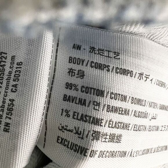 Abercrombie & Fitch 90s Straight Ultra‎ High Rise Jeans Women's 32/14S Slit Hems - Picture 6 of 7